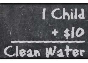 Kenyan boy carries clean drinking water
