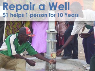 give a water well to africa