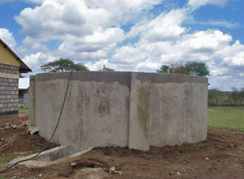 Makivenzi, Kenya Water Tank being filled