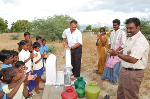 New well in India.